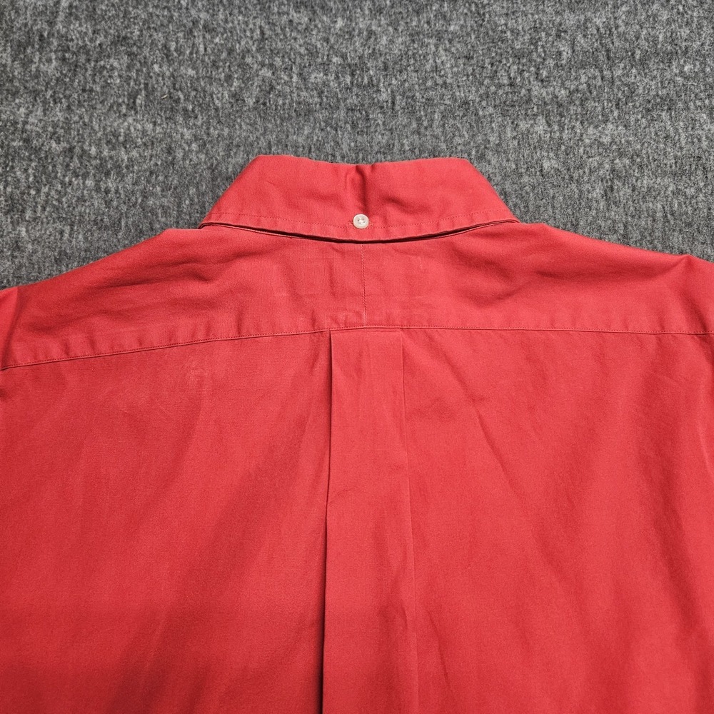RALPH LAUREN M Classic Double Big Pony Logo Long Sleeves Button Down Red Shirt - Picture 15 of 16